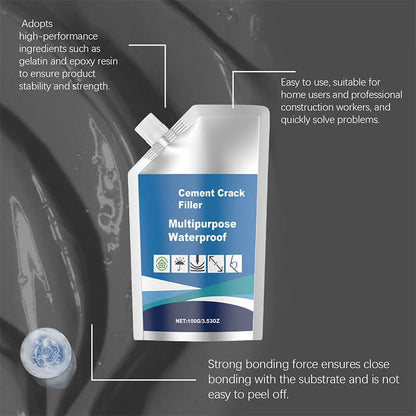 🧱💧 Ciment étanche polyvalent – Colmate toutes les fissures !