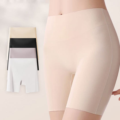 Sous-vêtements féminins taille haute en soie glacée avec contrôle de l'abdomen Hip-lifting
