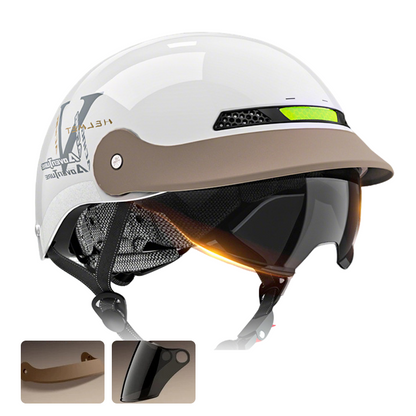 🛡️Casque Moto Léger Anti-Choc - Ventilation Optimisée et Visière Antibrume, Certifié CE 🏍️