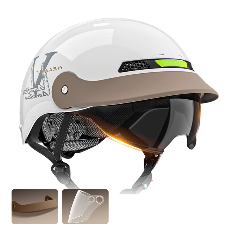 🛡️Casque Moto Léger Anti-Choc - Ventilation Optimisée et Visière Antibrume, Certifié CE 🏍️